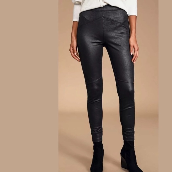🆕 FREE PEOPLE Midnight Vegan Suede Skinny Pants - Picture 5 of 11